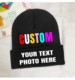 Custom Beanie Hats Personalized Beanies Hats Custom Knitted Hats Design Your Own Customized Gifts with Text Logo Name Image B...