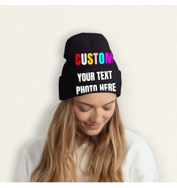 Custom Beanie Hats Personalized Beanies Hats Custom Knitted Hats Design Your Own Customized Gifts with Text Logo Name Image B...