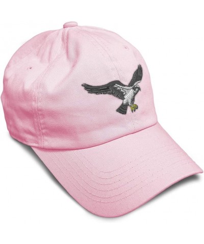 Custom Soft Baseball Cap Osprey Embroidery Birds Bird Embroidery Twill Cotton Dad Hats for Men & Women Soft Pink Design Only ...