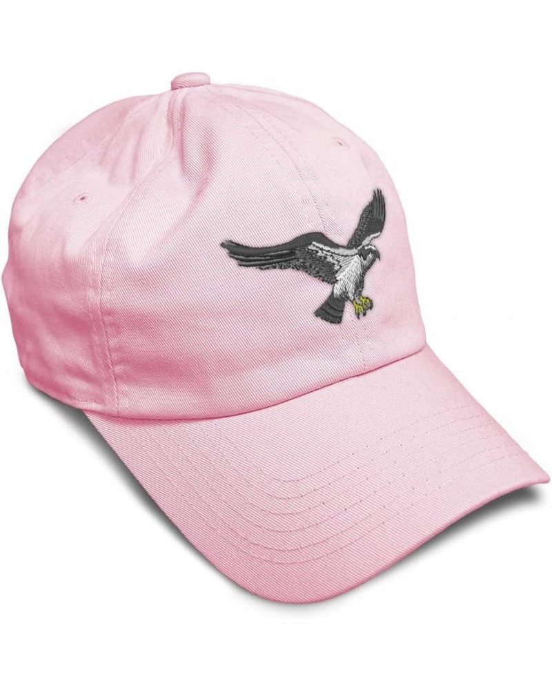 Custom Soft Baseball Cap Osprey Embroidery Birds Bird Embroidery Twill Cotton Dad Hats for Men & Women Soft Pink Design Only ...