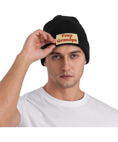 Foxys-Grandpa Knit Hat Men Women Winter Beanie Hat Soft Warm Ski Cap Black $18.58 Skullies & Beanies