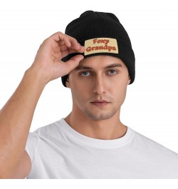 Foxys-Grandpa Knit Hat Men Women Winter Beanie Hat Soft Warm Ski Cap Black $18.58 Skullies & Beanies