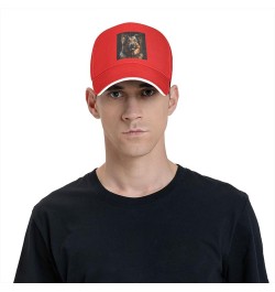 German Shepherd Pattern Casual General Baseball Cap Black : Comfortable, Light Red $9.73 Baseball Caps