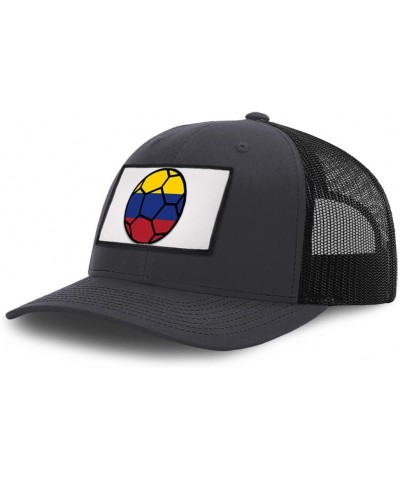 Patch Hat Trucker Baseball Cap Futbol Ball Colombia America Cup Dad Hat for Men & Women Dark Grey Black Rectangle Patch $14.2...