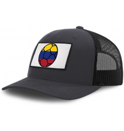 Patch Hat Trucker Baseball Cap Futbol Ball Colombia America Cup Dad Hat for Men & Women Dark Grey Black Rectangle Patch $14.2...