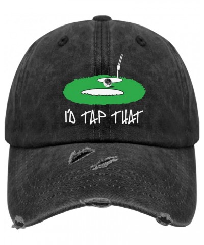 I'd Tap That Hats for Women Washed Distressed Baseball Caps Low Profile Washed Ball Caps Light $9.03 Baseball Caps