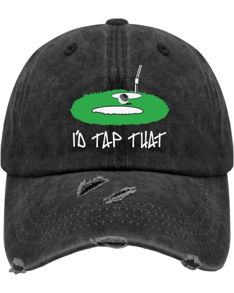 I'd Tap That Hats for Women Washed Distressed Baseball Caps Low Profile Washed Ball Caps Light $9.03 Baseball Caps