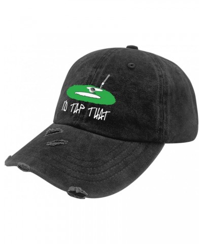 I'd Tap That Hats for Women Washed Distressed Baseball Caps Low Profile Washed Ball Caps Light $9.03 Baseball Caps