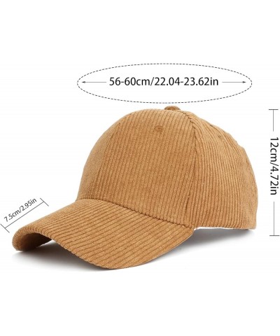 Fashion Womens Vintage Corduroy Baseball Cap Plain Hats Winter Warm Soft Adjustable Caps for Travel Ideas Gift Watermelon Red...