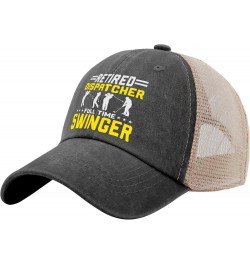 hat Retired Dispatcher Full time Swinger Mets hat Music hat Gifts for Grandma Cool Cap Allblack $9.87 Cowboy Hats