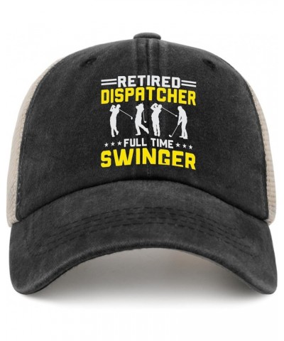 hat Retired Dispatcher Full time Swinger Mets hat Music hat Gifts for Grandma Cool Cap Allblack $9.87 Cowboy Hats