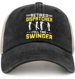 hat Retired Dispatcher Full time Swinger Mets hat Music hat Gifts for Grandma Cool Cap Allblack $9.87 Cowboy Hats