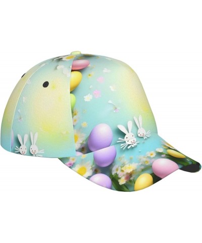 Yellow Flowers Butterflies Unisex Print Baseball Cap,Fashionable and Practical Outdoor Gear,for All Seasons Spring Happy East...