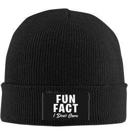 Beanie Fun Fact I Don't Care Funny Gifts Beanie Hat Women Skull Cap Winter Hat Men Slouchy Hat Knit Hats Black Black $9.93 Sk...