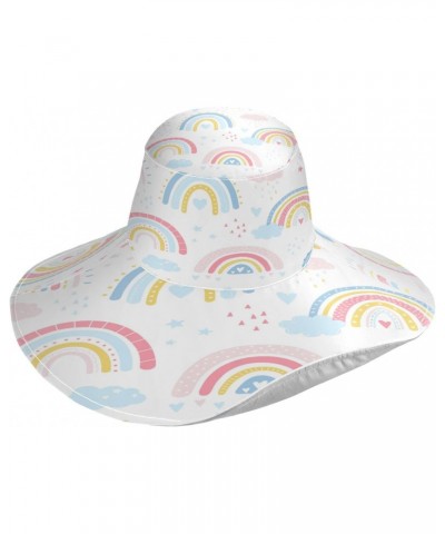 Rainbow Cartoon Colorful Gardening Sun Hat for Men Women Outdoor Wide Brim Beach Hats Fishing Cap $10.34 Sun Hats