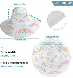 Rainbow Cartoon Colorful Gardening Sun Hat for Men Women Outdoor Wide Brim Beach Hats Fishing Cap $10.34 Sun Hats