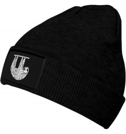 Winter Knit Hat Cap for Men Women, Sloth Clears Unisex Beanie Hat Cuffed Skull Cap Warm Ski Hats Black Black $7.53 Skullies &...