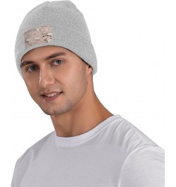 Rose Gold Marble Print Beanie Hat Gift Knitted Hat for Men Women,Lightweight,Elastic, Suitable for Travel Gray $12.48 Skullie...