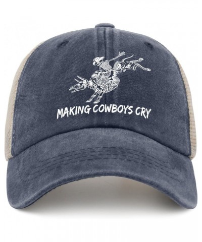 Making Cowboys Cry Hat Men Fashionable Denim Hats for Men AllBlack Cap Cute Unique Gifts for Lawyer Purplish Blue01 $11.20 Sk...