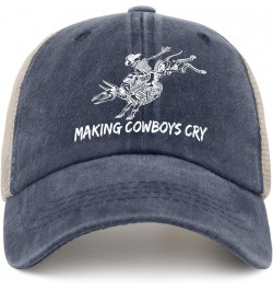 Making Cowboys Cry Hat Men Fashionable Denim Hats for Men AllBlack Cap Cute Unique Gifts for Lawyer Purplish Blue01 $11.20 Sk...