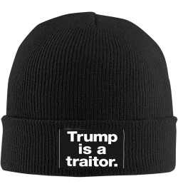 Trump is A Traitor Winter Beanie Knit Hat for Men Women Soft Stylish Black $9.66 Skullies & Beanies