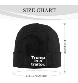 Trump is A Traitor Winter Beanie Knit Hat for Men Women Soft Stylish Black $9.66 Skullies & Beanies