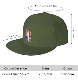 American Flag Disk Golf Snapback Hats for Men Baseball Cap Trucker Hat Flat Brim Hats Moss Green $11.42 Baseball Caps