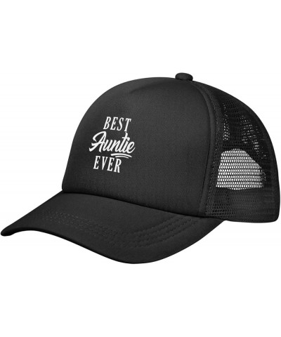 Best Auntie Ever Hat Casual Baseball Cap Adjustable Sports Dad Trucker Hat Black Black $12.16 Baseball Caps