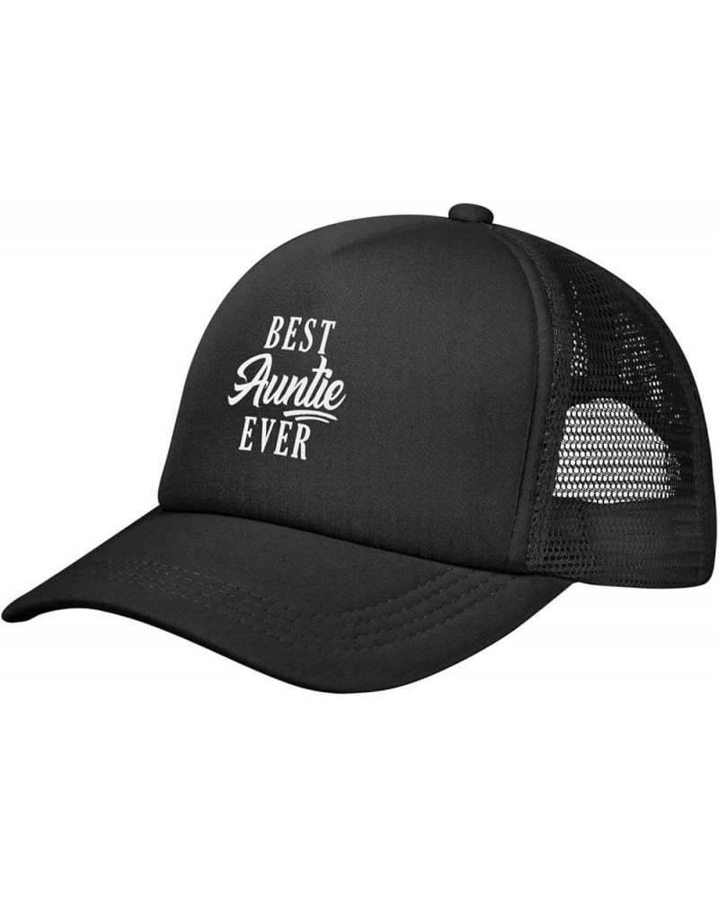 Best Auntie Ever Hat Casual Baseball Cap Adjustable Sports Dad Trucker Hat Black Black $12.16 Baseball Caps