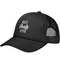 Best Auntie Ever Hat Casual Baseball Cap Adjustable Sports Dad Trucker Hat Black Black $12.16 Baseball Caps