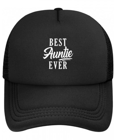 Best Auntie Ever Hat Casual Baseball Cap Adjustable Sports Dad Trucker Hat Black Black $12.16 Baseball Caps