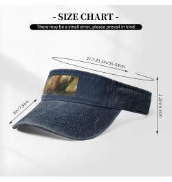 Beaver Print Washed Denim Open Top Hat for Outdoor Decoration,Suitable for Men,Women $12.97 Sun Hats