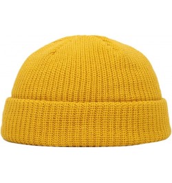 Men and Women Outdoor Solid Color Hole Knitted Cotton Hat Sunscreen Running Sports Warm Knitted Hat Women Big D-yellow $10.53...