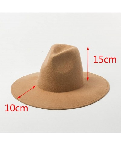 Fedora Fashion Designer Wool Hats for Women Men Causal Fedoras Cap Custom Luxury Hat Panama Jazz Hat Khaki $38.70 Fedoras