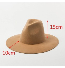 Fedora Fashion Designer Wool Hats for Women Men Causal Fedoras Cap Custom Luxury Hat Panama Jazz Hat Khaki $38.70 Fedoras