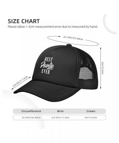 Best Auntie Ever Hat Casual Baseball Cap Adjustable Sports Dad Trucker Hat Black Black $12.16 Baseball Caps