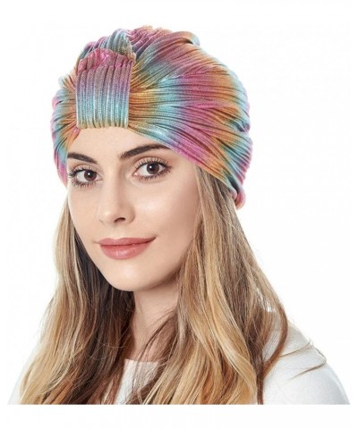 Women Stretch Turbans Cap Headwrap Beaded Headscarf Beanie Wrap Hair wrap Pretied for Black Women Sky Blue $9.59 Headbands