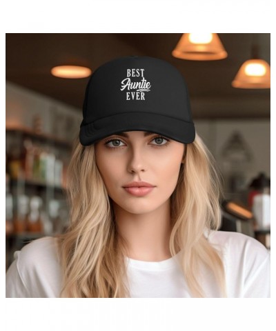 Best Auntie Ever Hat Casual Baseball Cap Adjustable Sports Dad Trucker Hat Black Black $12.16 Baseball Caps