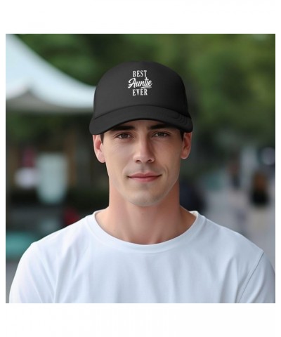 Best Auntie Ever Hat Casual Baseball Cap Adjustable Sports Dad Trucker Hat Black Black $12.16 Baseball Caps