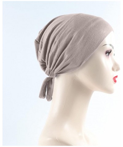 Winter Head Cover for Men Women's Muslim Elastic Band Ethnic Hijab Solid Color Adjustable Small Cap Tube Hat Q $7.89 Skullies...