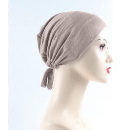 Winter Head Cover for Men Women's Muslim Elastic Band Ethnic Hijab Solid Color Adjustable Small Cap Tube Hat Q $7.89 Skullies...