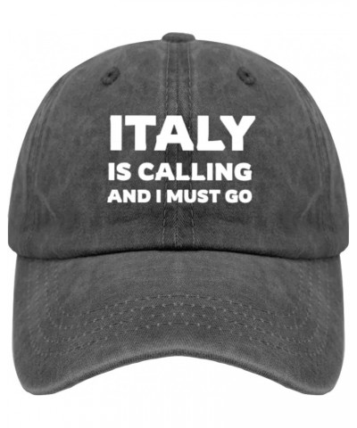 Italy is Calling and I Must Go Hat Baseball Hats Pigment Black Mens Hat Gifts for Women Hiking Hat $11.26 Baseball Caps