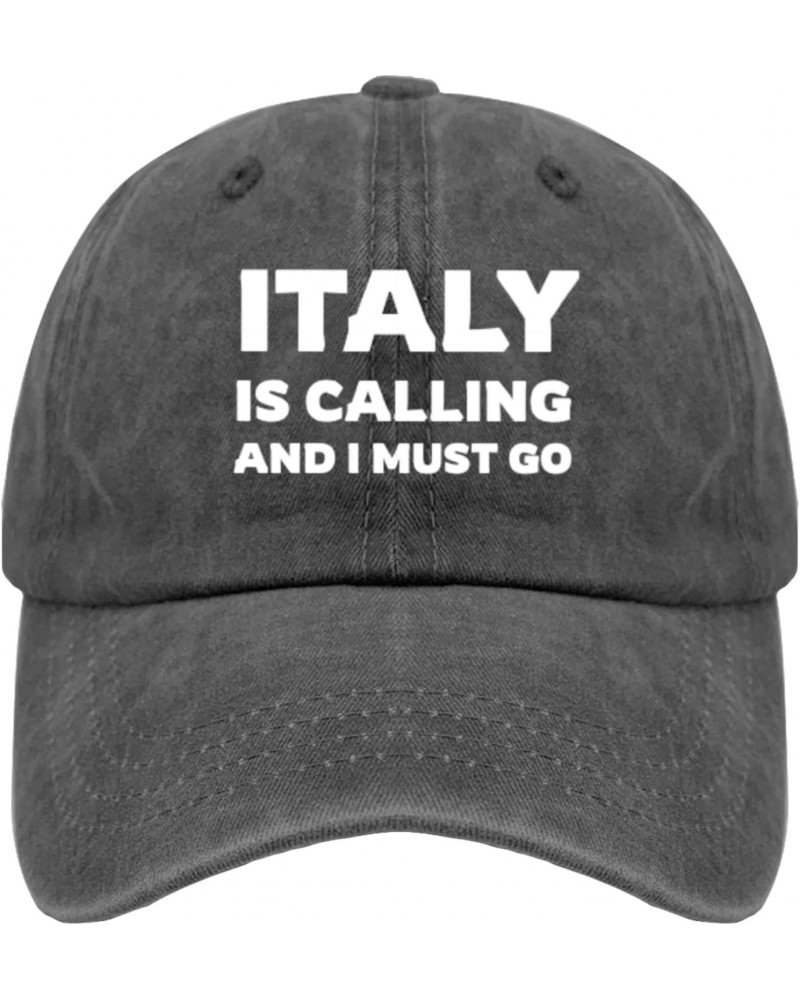 Italy is Calling and I Must Go Hat Baseball Hats Pigment Black Mens Hat Gifts for Women Hiking Hat $11.26 Baseball Caps