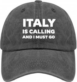 Italy is Calling and I Must Go Hat Baseball Hats Pigment Black Mens Hat Gifts for Women Hiking Hat $11.26 Baseball Caps