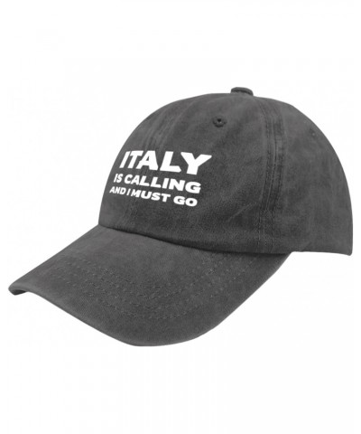 Italy is Calling and I Must Go Hat Baseball Hats Pigment Black Mens Hat Gifts for Women Hiking Hat $11.26 Baseball Caps