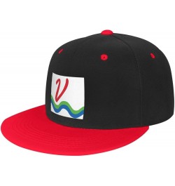 Flag of Vermillion, South Dakota Baseball Cap for Men Women Snapback Hat Adjustable Flat Bill Hats Red $14.09 Baseball Caps