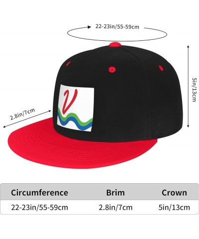 Flag of Vermillion, South Dakota Baseball Cap for Men Women Snapback Hat Adjustable Flat Bill Hats Red $14.09 Baseball Caps