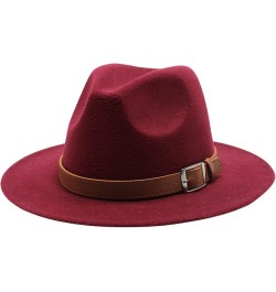 Fedora Hat Hip Hop Jazz Hat Belt Accessories Autumn and Winter Hat Unisex Fedora Hat for Women Classic Panama Hat Purple $16....