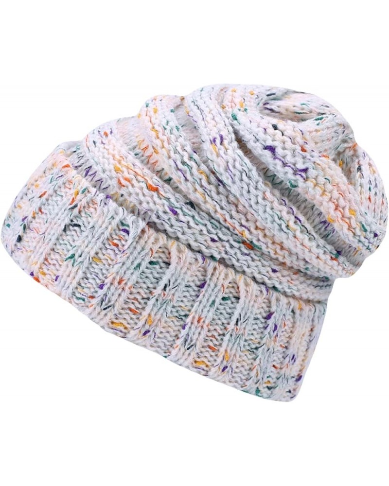 Knit Beanies Hat for Men Women Winter Mix Colors Knitted Hat Stretchy Baggy Cuff Caps Roll-Up Edge Unisex Skull Cap Beige $11...