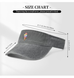 Sweet and Colorful Love Ice Cream Sun Hat Sun Visor Hats for Women Men Baseball Cap Golf Hats Gray $13.97 Visors